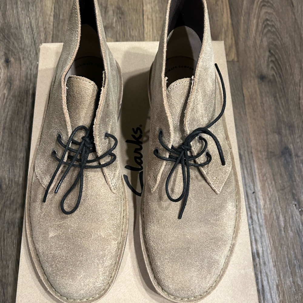 Clarks Men's Bushacre 2 Taupe Distressed - Picture 2 of 6